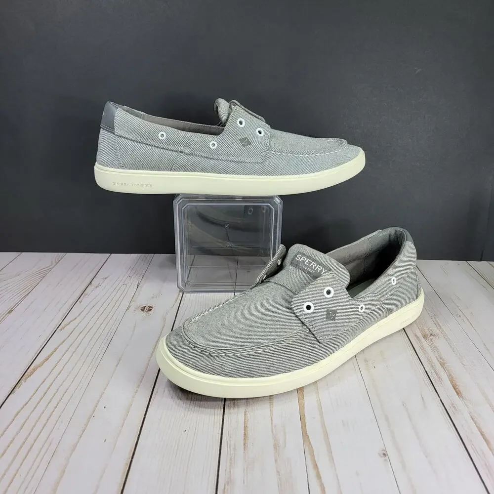 Sperry Mens Outer Banks Boat Shoes, Grey, size 13. - Picture 2 of 7